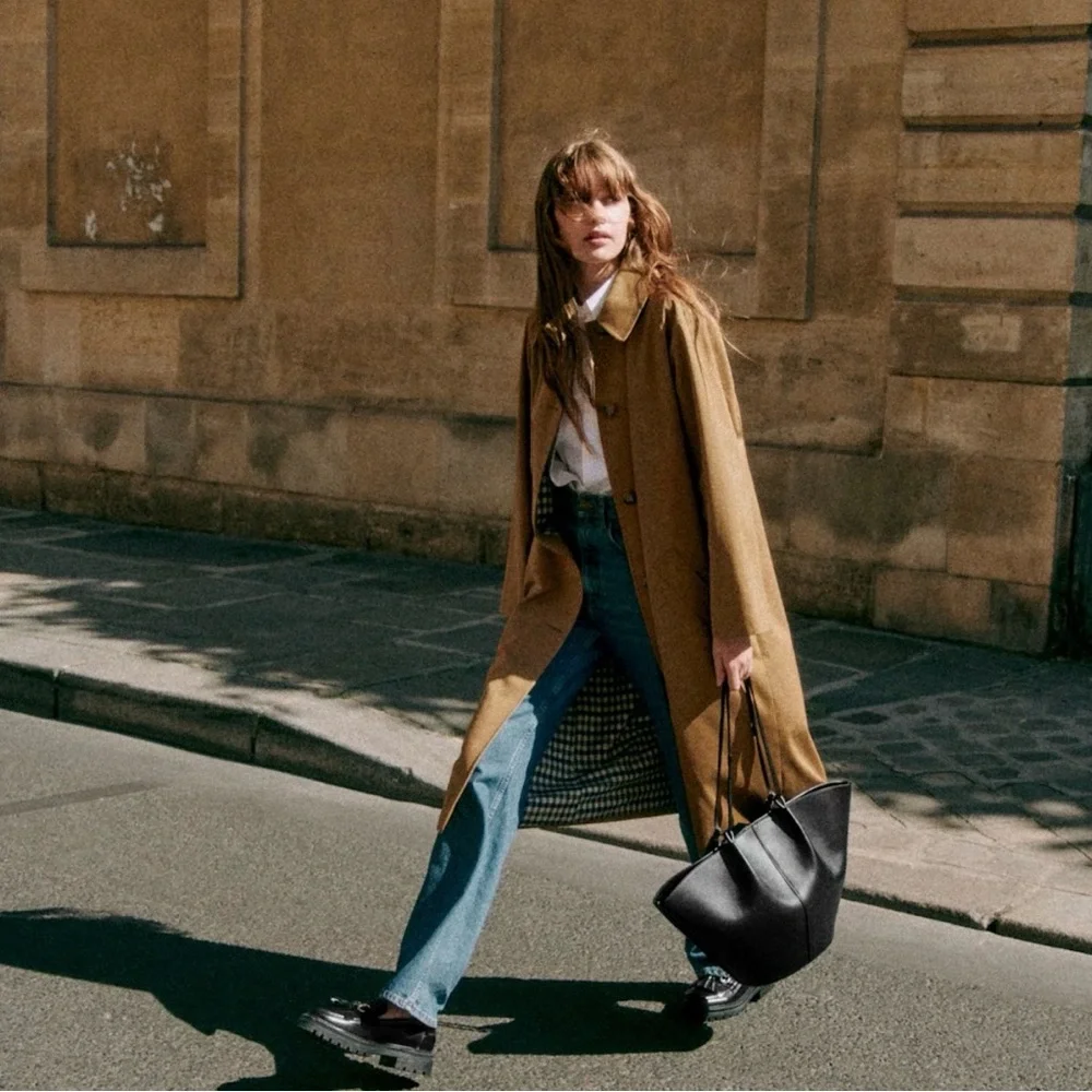 Sézane Clyde Coat Camel - Picture 2 of 5
